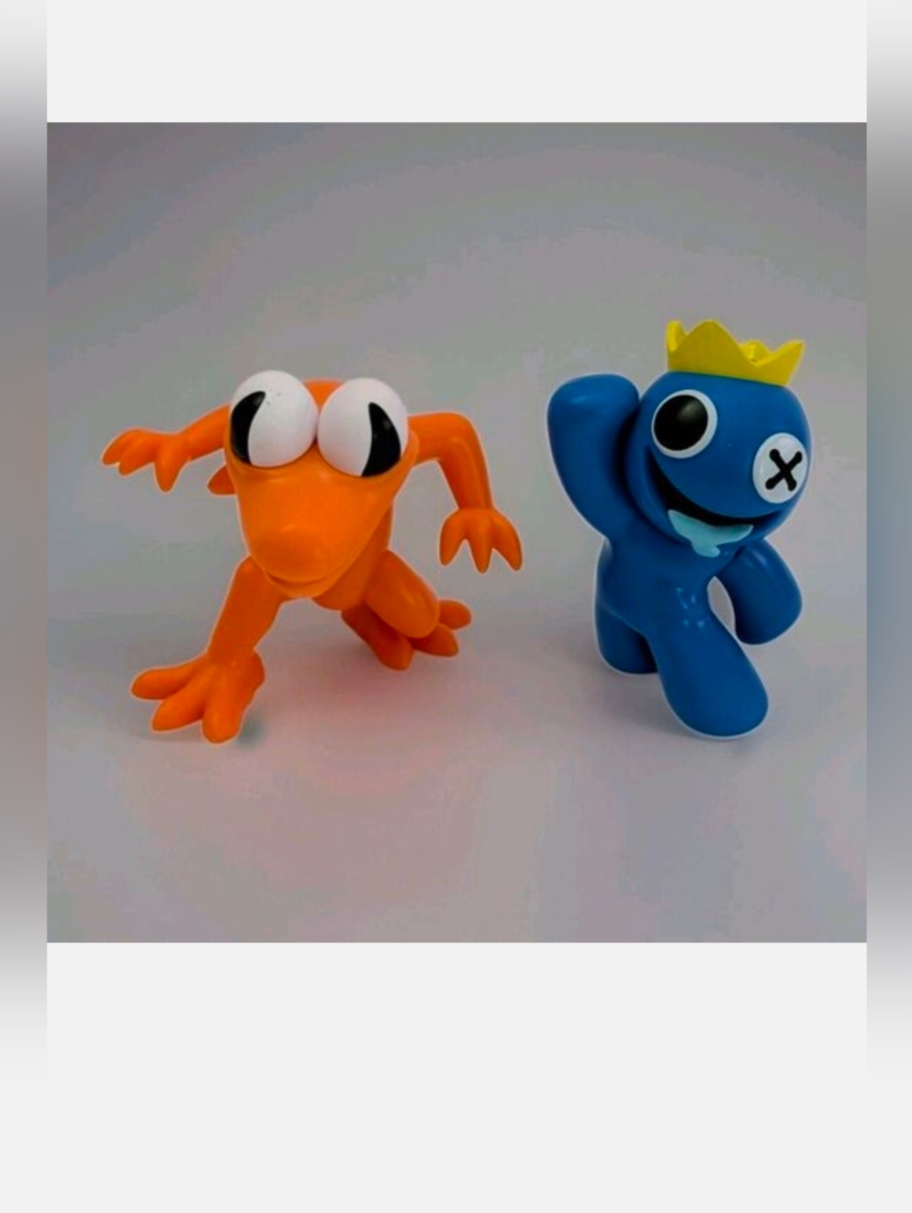 Set of 2 Rainbow Friends Toy Figures Blue & Orange 2.5"
